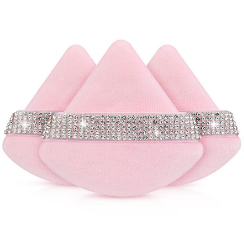 3Pcs Powder Puff Soft Triangle Makeup Puff Velour Cosmetic Foundation Blender Sponge Beauty Makeup Sponge Cosmetics Accessories