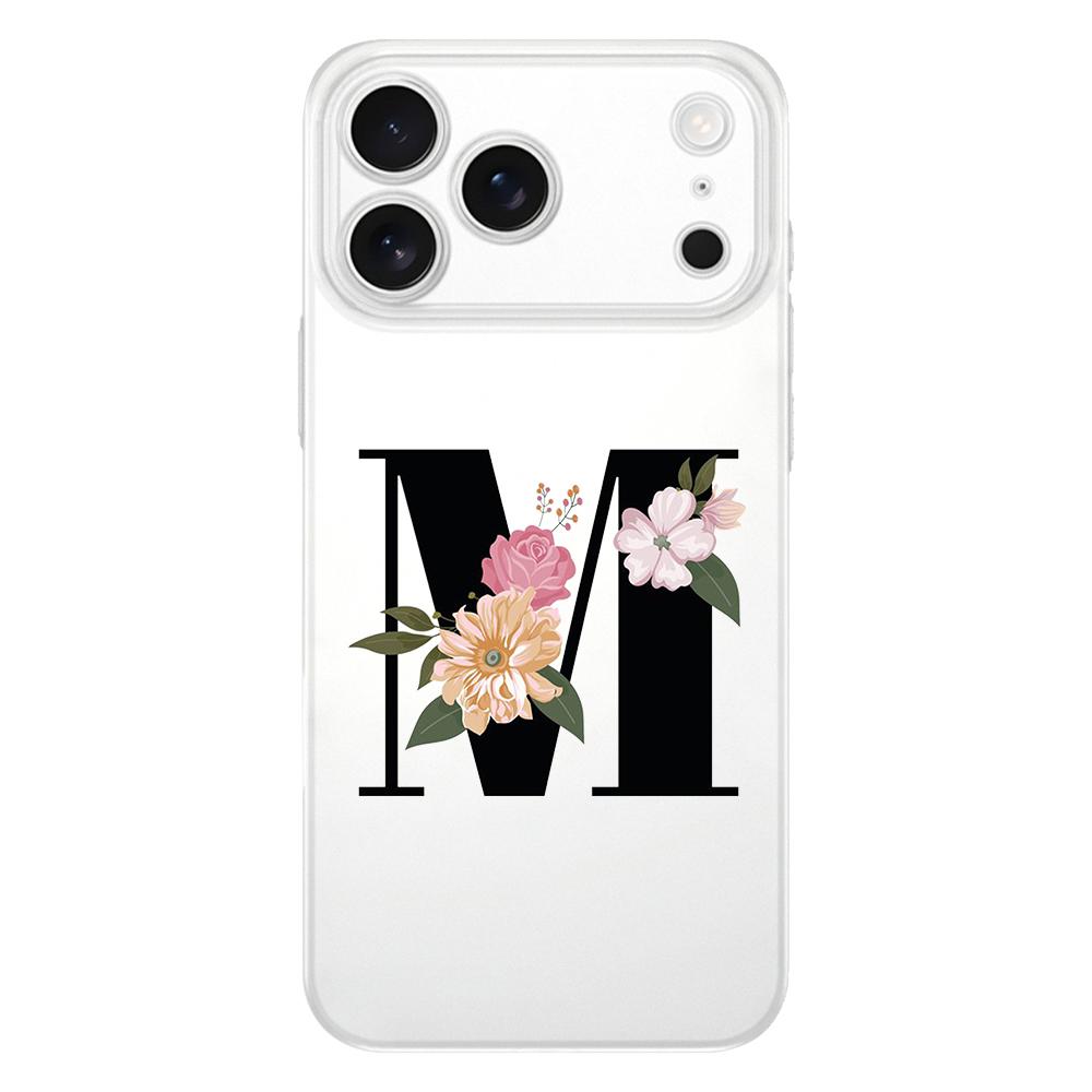 Blumen Buchstaben S Weiche Klare TPU Handyhülle Für iPhone 17 Air 16E 16 11 15 14 Pro MAX 12 13 7 8 Plus SE Osterhülle Schutz