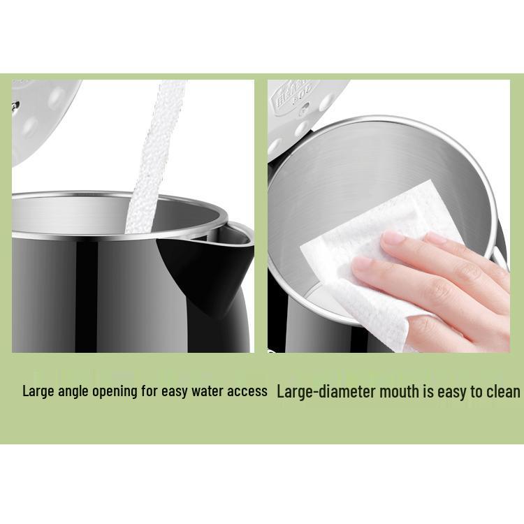 Bouilloire intelligente en acier inoxydable Wanlida avec arrêt automatique pour usage domestique et en résidence étudiante