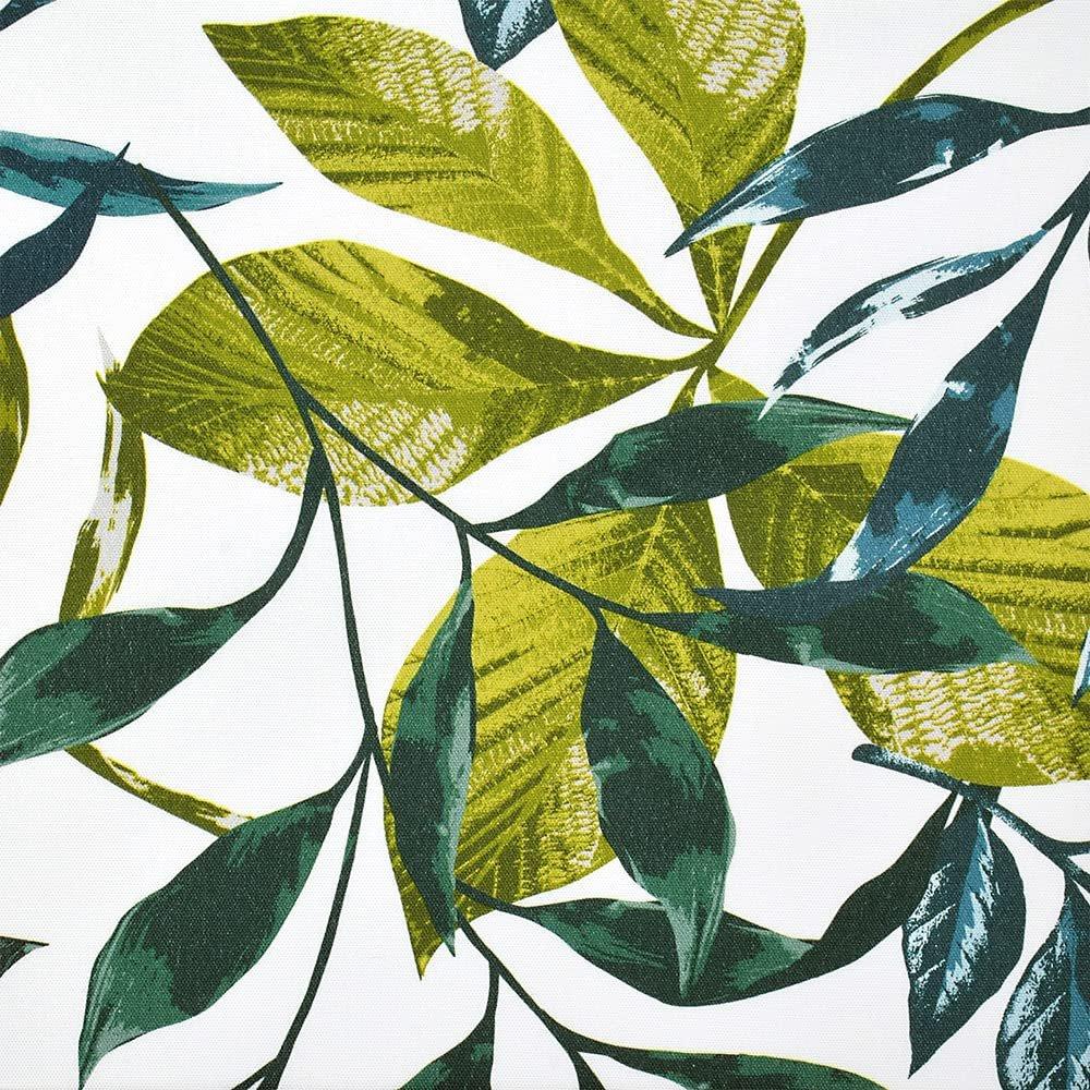 STYLE Decor Cotton Tablecloth 142x210cm Rectangular Green Botanical Leaf Pattern Nordic Style 100% Cotton Oxford Table Cover for Dining Room