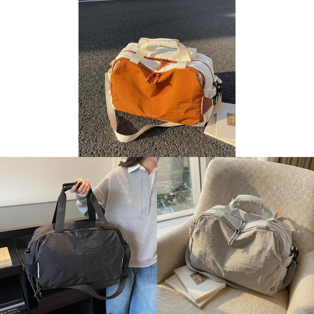 Travel Duffel Bag With Wet Dry Separation And Shoe Compartment For Men And Women