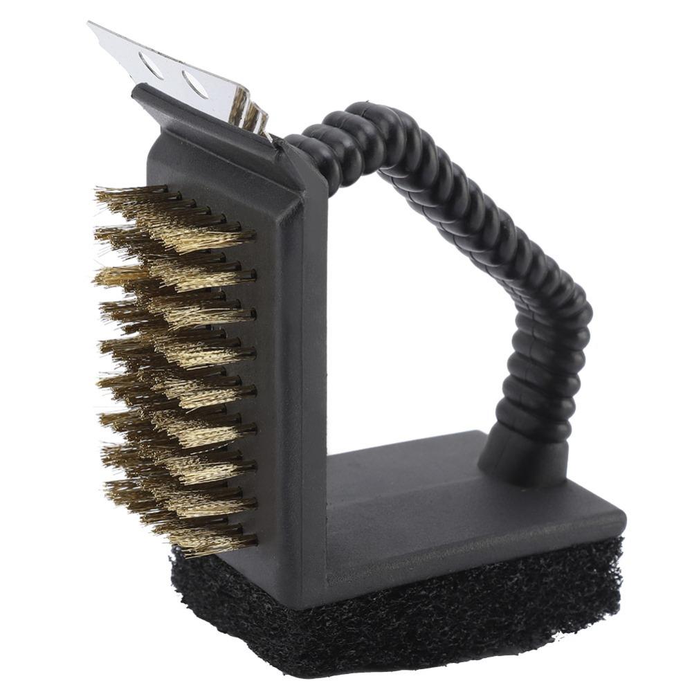 Plastic Copper Wire Scouring Pad BBQ Cleaner Multi Functional Oven Cleansing Brush  Backyard Party