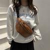 Textured winter new chest fanny pack trendy fashion casual simple retro shoulder messenger bag