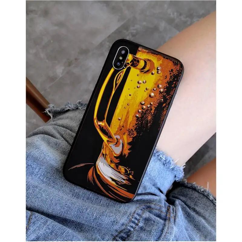 iPhone15 Pro mobile phone case Men's beer cup with foam mobile phone case is sent on behalf of others, painted and anti-drop.