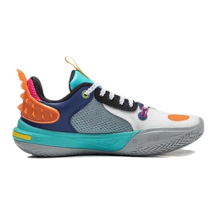 Li Ning City 11 Comfortable Versatile Kids Basketball Shoes Kids Sneakers White Blue YKBT034-7