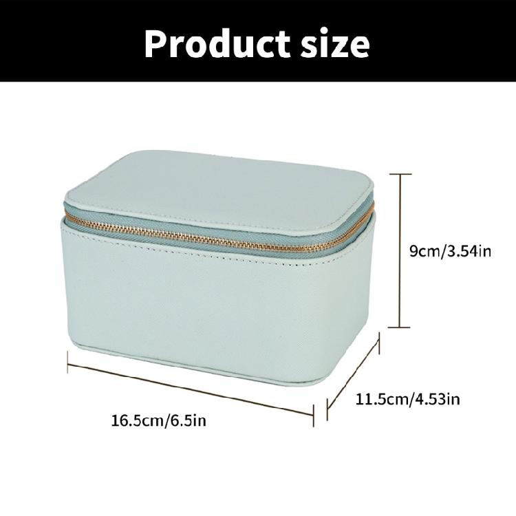 Stylish Faux Leather Jewelry Keeper Portable Jewelry Organizers Box Travels Friendly Jewelry Container with 8 Pockets
