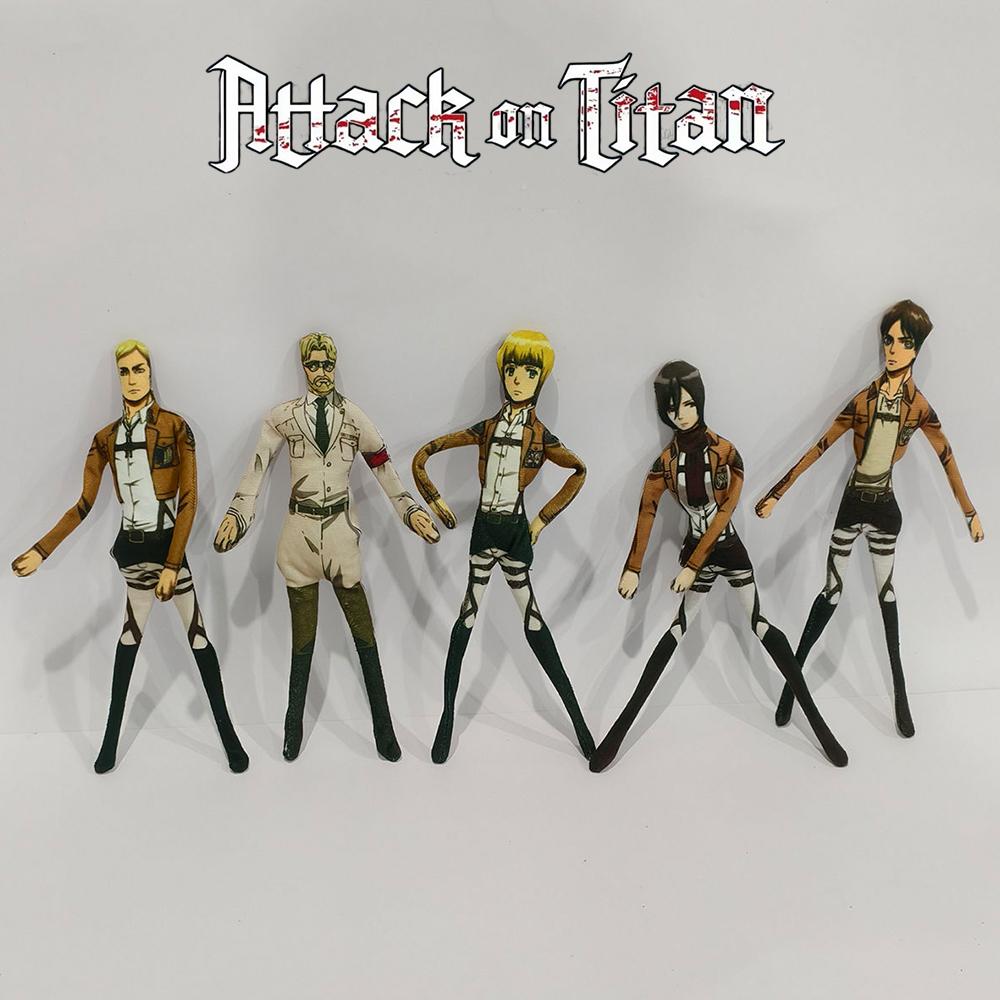 Anime Attack On Titan Rivaille Ackerman Eren Jaeger Cosplay Doll Plush Stuffed Dolls Abstract Wire Skeleton Halloween Prop