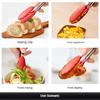 Silicone BBQ Grilling Tong Kitchen Cooking Salad Bread Serving Tong Non-Stick Barbecue Clip Clamp Stainless Steel Tools Gadgets