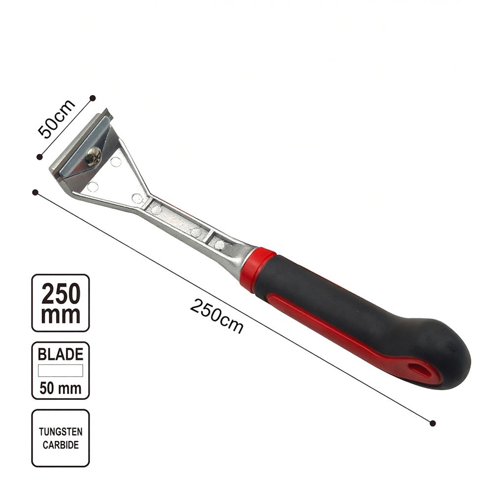 Portable Paint Scraper Tool with Aluminum Alloy Blade and Ergonomic TPR Handle for Floor Varnish and Decorative Paint Removal