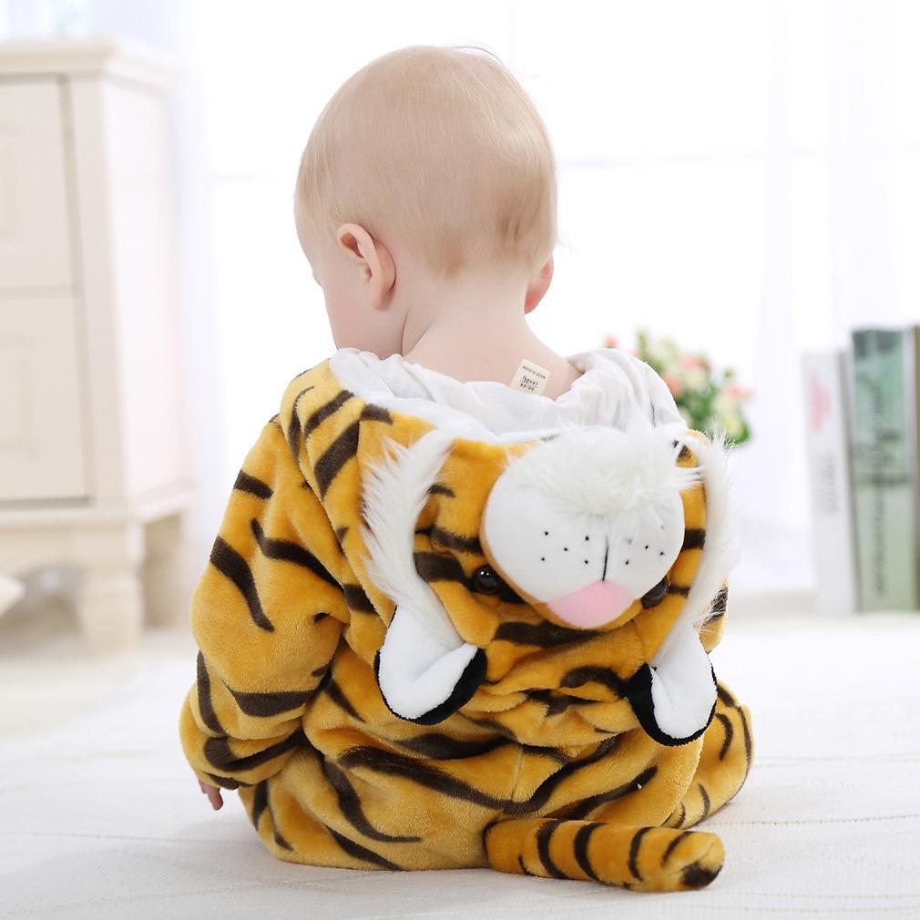 Baby Flannel Animal Onesie Hooded Cartoon Romper Costume Outfit for Infants and Kids