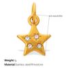 Yori 2Pcs Stainless Steel Gold Color PVD Plated Pendant for DIY Necklace Bracelet Earring Jewelry Making Accessories