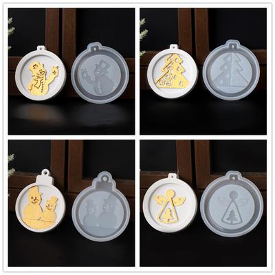 Animal Deer Tree Snowflake Aroma Diffuser Pendant Silicone Mold DIY Car Ornament Plaster Wardrobe Scented Wax Sheet Mold
