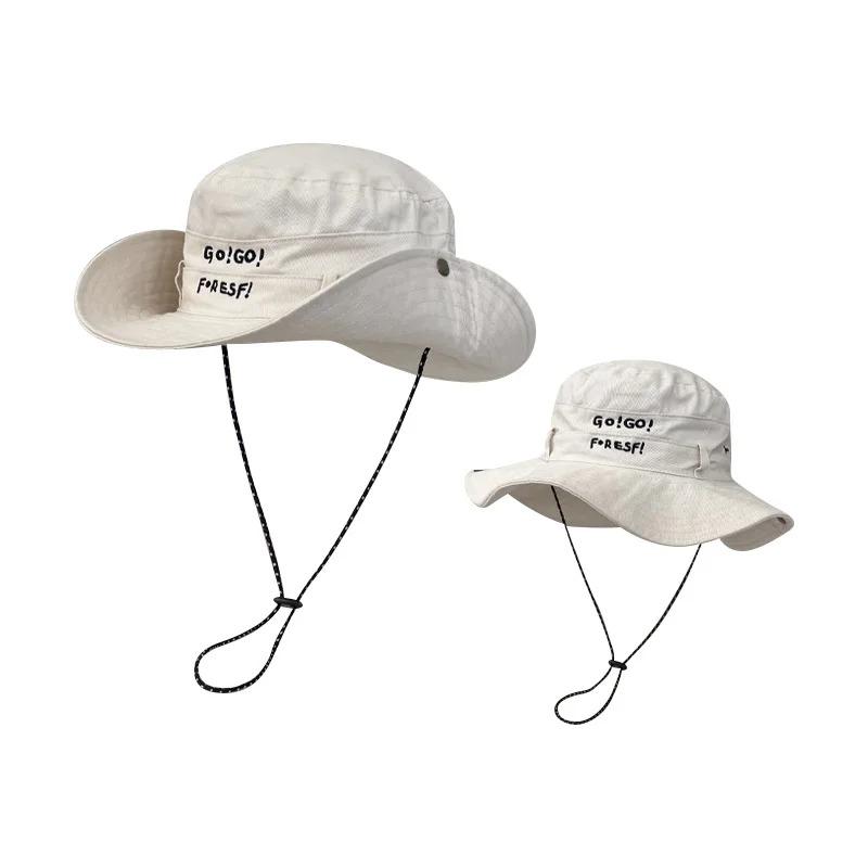 

Вышитые буквы шляпы-ведра для женщин на открытом воздухе путешествия защита от солнца скалолазание походы рыболовная шляпа мужская мода универсальная шляпа для бассейна