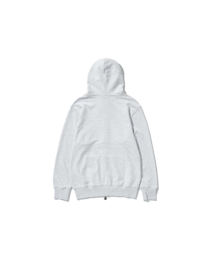 Lotsyou Melting Heart Candy Zip-Up Hoodie Light Gray