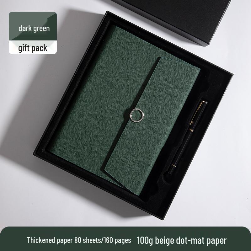 A5 Three-fold Loose-leaf Notebook with Card Slot and Receipt Holder for Office Meetings