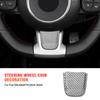 Kohlefaser-Lenkrad-Kinn-Dekorationsaufkleber 6-farbiges Innenzubehör-Kit für Fiat 500/ABARTH 2020-2023