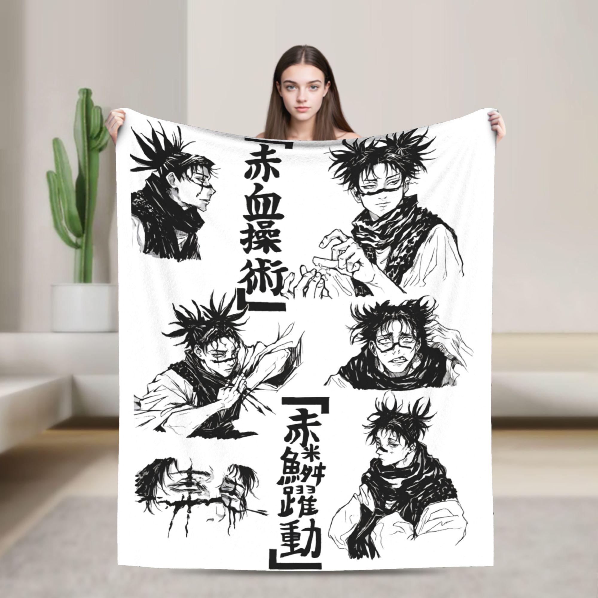

Choso Blanket Cover Flannel Kaisens Anime Lightweight Thin Throw Blanket for Car Sofa Couch Bed Rug 100x150cm