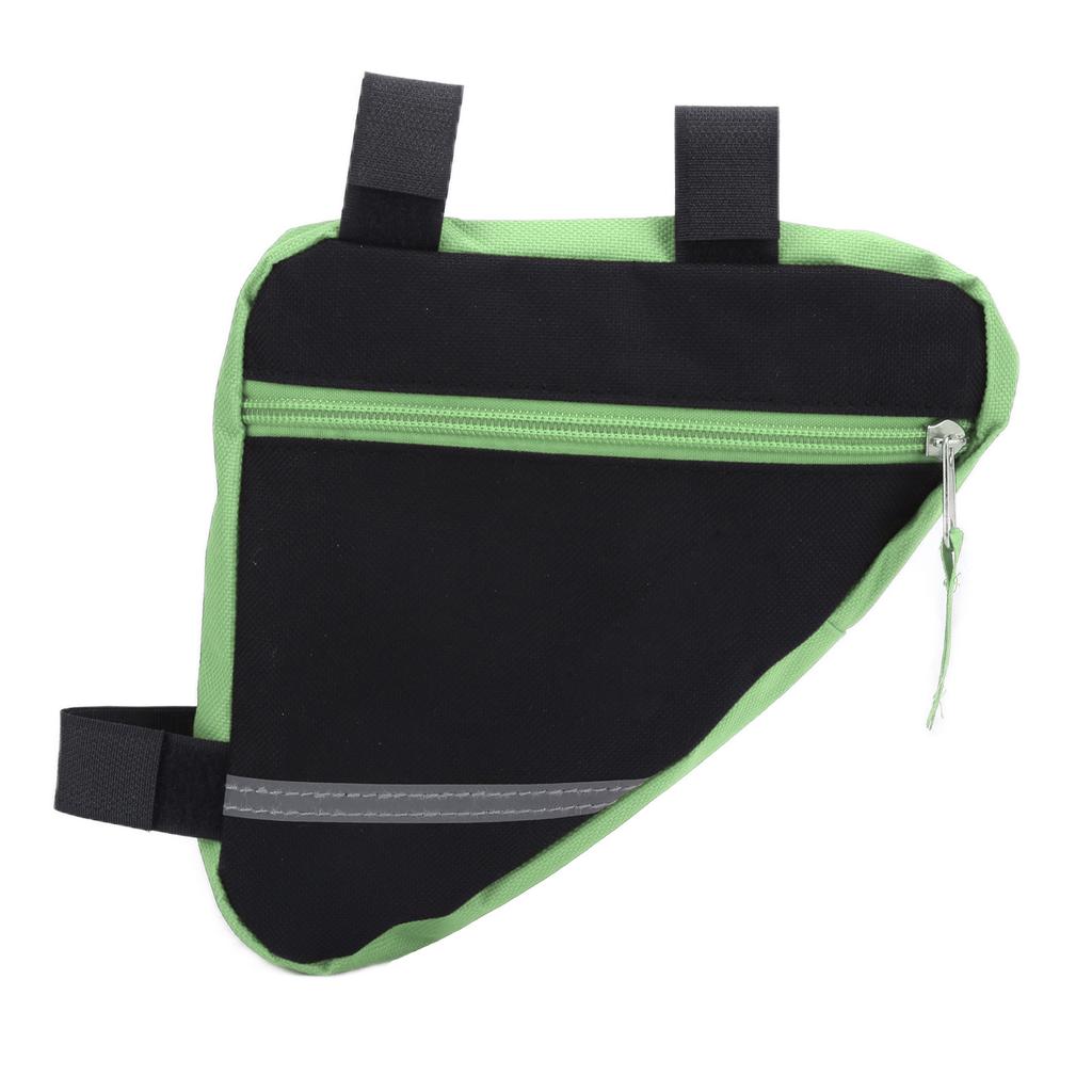 Bike Triangle Bag Durable Multifunctional Bicycle Bag Nylon Bicycle Accessories for Outdoor CyclingGreen