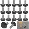 22 Pack Adjustable Furniture Leveling Legs, M8 X 20mm, Screw Leveling Feet, Floor Protector, Round Base, Chair Leg Screws - Sjue