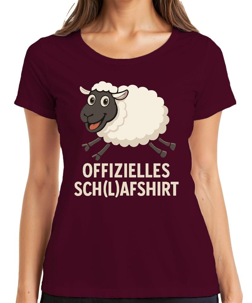 Sch(L)Afshirt Funny Sheep Humour Gift Sleep Party Ladies TShirt