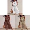 Bohemian Style Womens Sleeveless Twopiece Set With Polyester Fabric For Casual Summer Wear