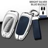 For Hyundai I30 Ix35 Kona Zinc Alloy Leather Car Key Case Cover Encino Solaris Azera Keychain Remote Shell Holder Accessories