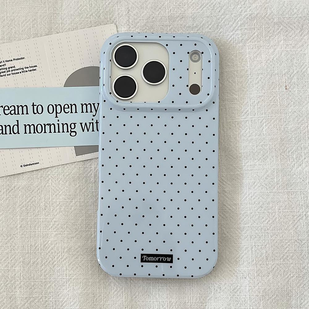 INS Brown Pink Polka Dots Purple Phone Case for iPhone 17 16 15 14 13 12 11 X XS XR XSMAX 7 8 Air Pro Max Plus Luxury