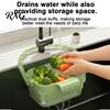 Quick Drying Kitchen Gadget Hanging Sink Drain Basket, Foldable Stretchable Colander, Space Saving Food Basket Strainer, Multi-functional Faucet