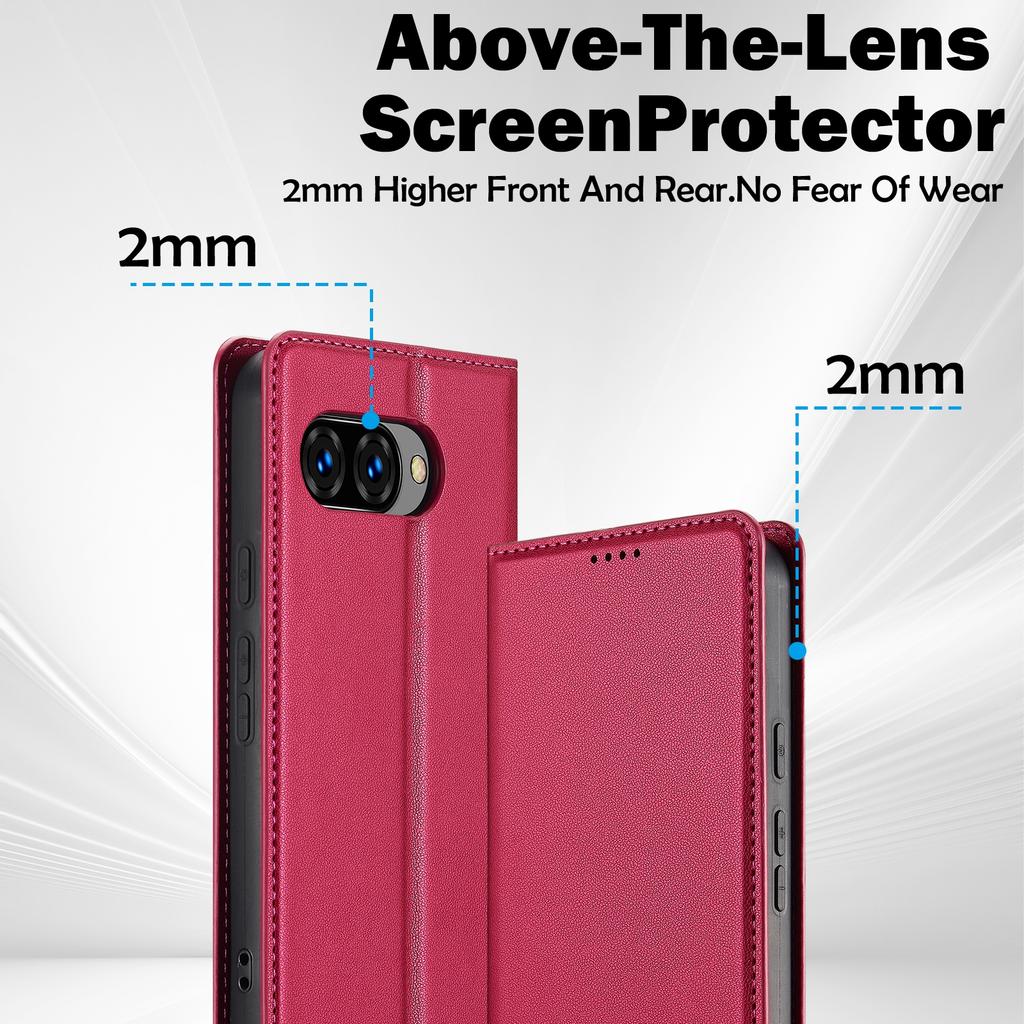 LC.IMEEKE L1 Series for Google Pixel 9a Case PU Leather Wallet Stand Protective Phone Cover