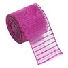 Wired Ribbon for Seasonal Decor Stripe Sequin Christmas Ribbon, Glitter Polyester Fabric Wide Craft Decorative Gift Wrapping Ribbons Wreath