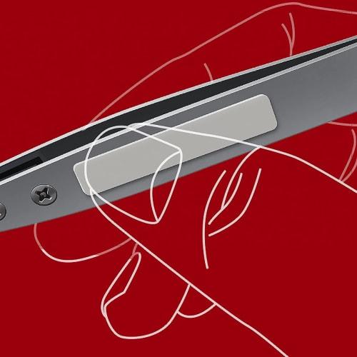 Tweezers, Hobby Tool, Gundam Plastic Model Kit, Ultra-Fine Tip Width 0.5mm, Anti-Static, Metallic, Matte Finish, Bent Tip