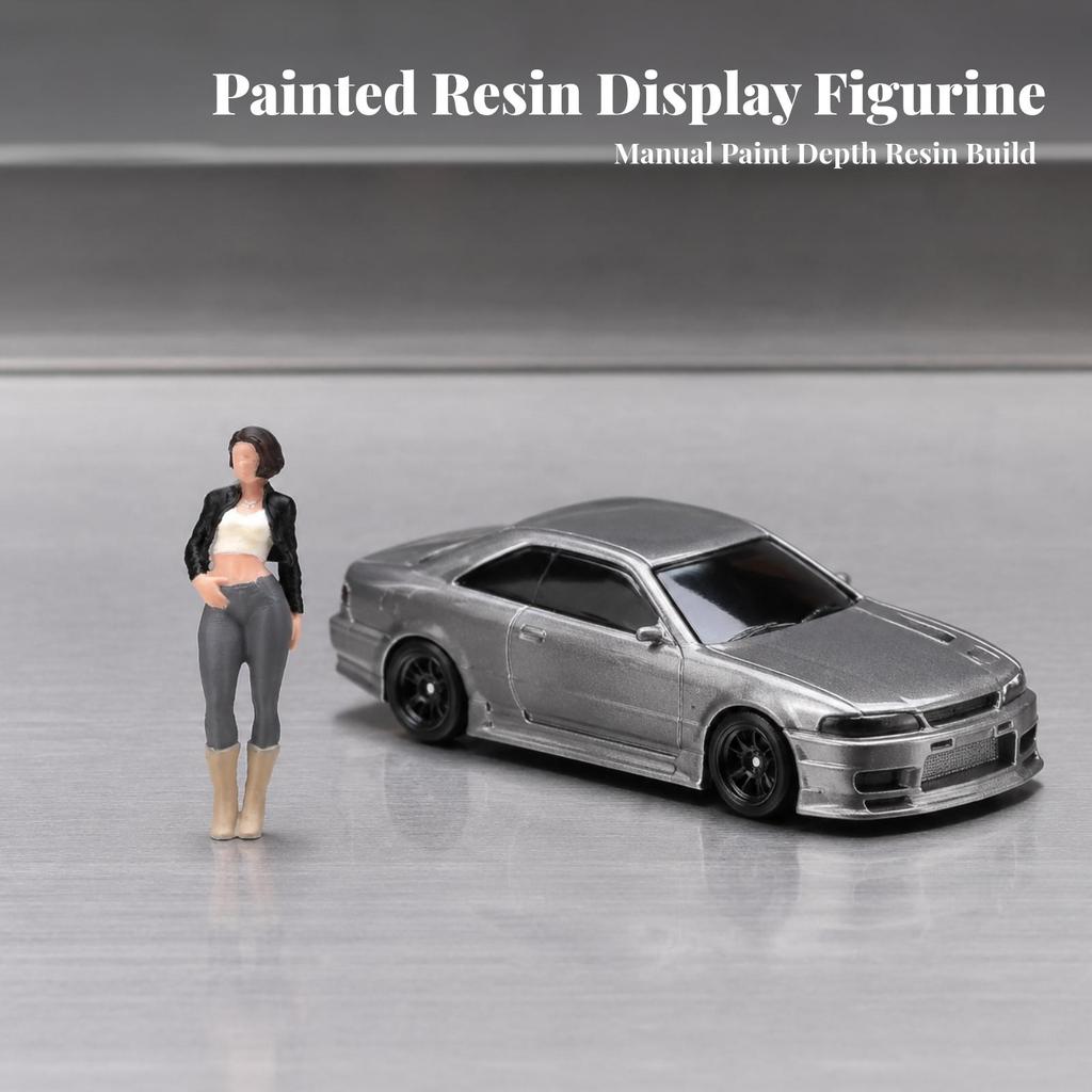 Miniature Figurine of a Woman Realistic Small for Dioramas