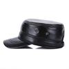 Men's Adjustable Sheepskin Leather Duckbill Cap - Warm Autumn/Winter Hat