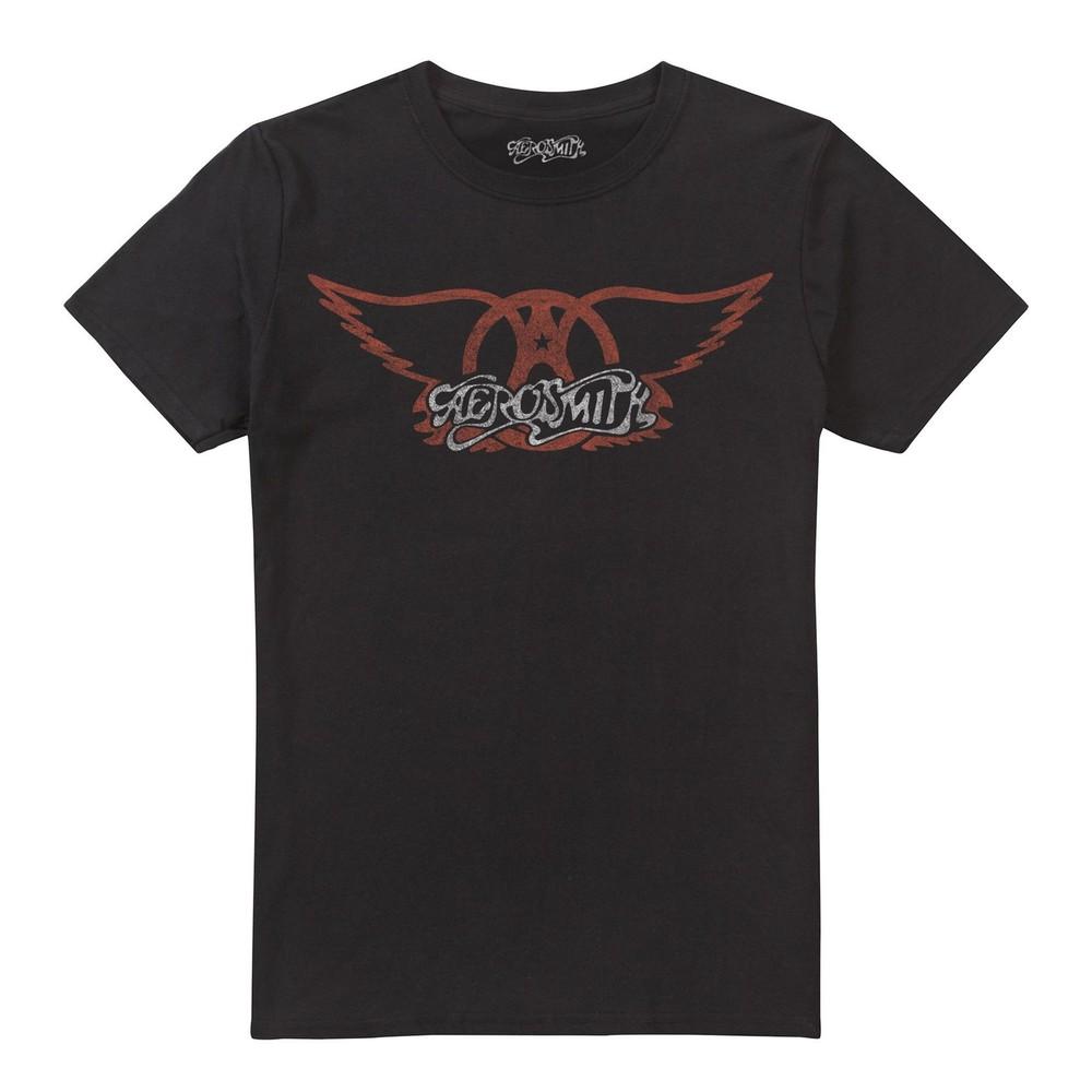 Aerosmith Mens T-shirt Walk This Way Cotton Tee Black L