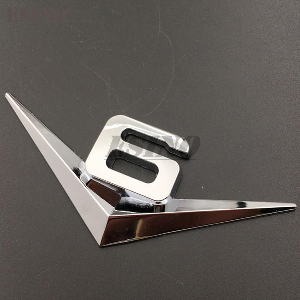 3D V6 V8 Pattern Car Metal Alloy Trunk Fender Adhensive Badge Body Tailgate Displaceme Emblem For Volkswagen Touareg Phaeton