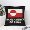 MAGA Funda de Almohada Cuadrada Fundas de Cojín Groenlandia Funda de Almohada Decorativa Divertida de Poliéster para el Hogar 18x18