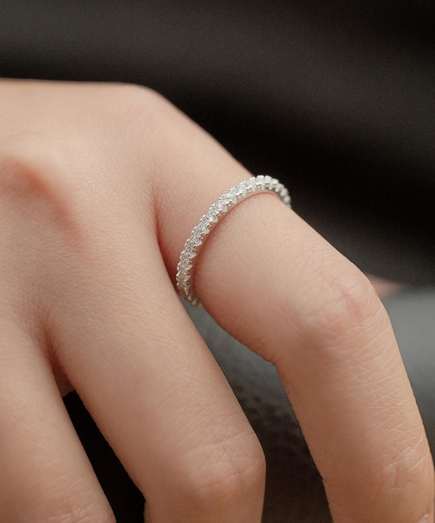 Tatiana (Silver 925) Simple Line Cubic Tennis Ring Cr1853