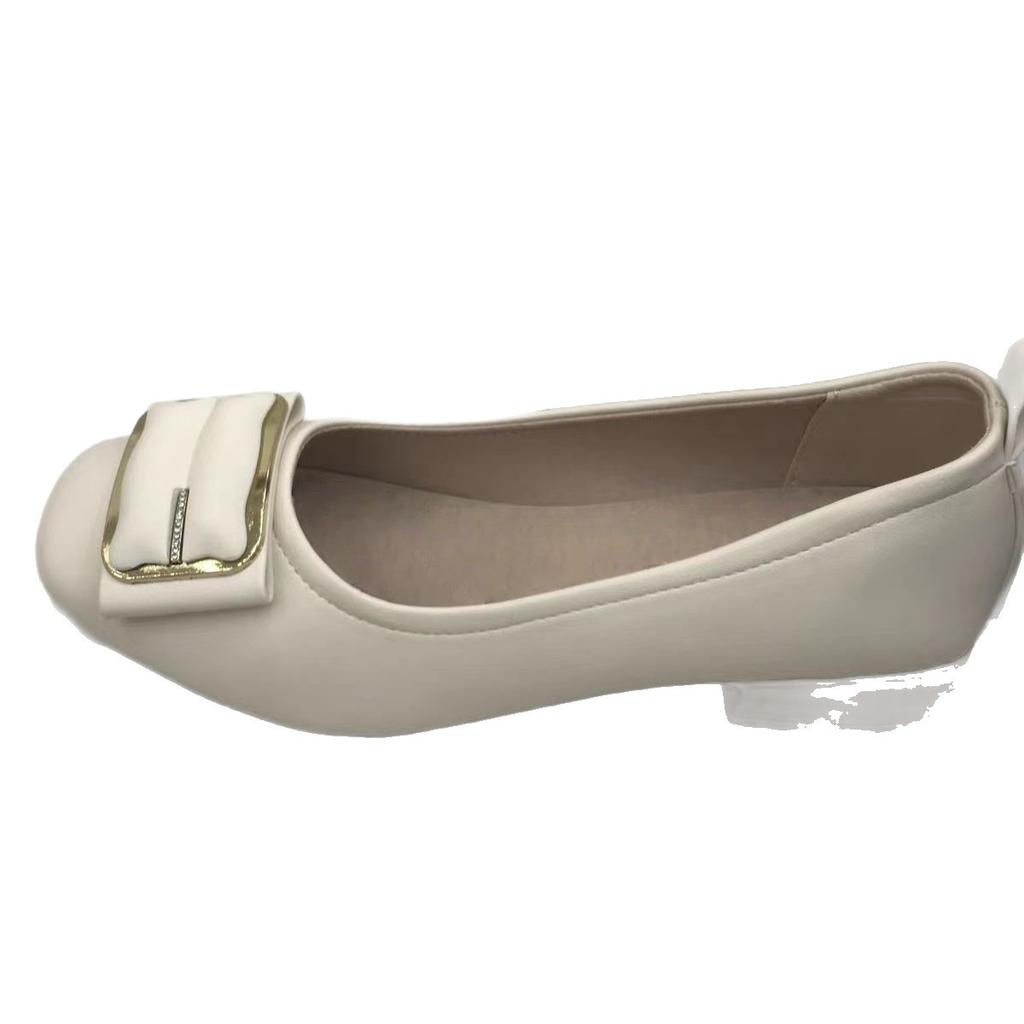 Doudou Shoes Women's 2025 New Summer Mother Shoes Middle-aged and Elderly with Skirts, Soft Soles, One Pedal, Beef Tendon Soles, Shallow Mouth Sing