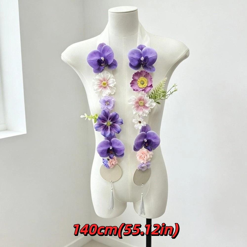 Silk Fabric Satin Flower Sash Satin Fabric Artificial Floral Garland Party Decoration