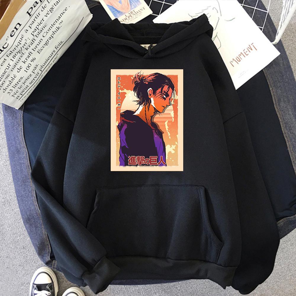 

Eren Jaeger Attack On Titan Pullovers Male Fashion Harajuku Hoodie 2022 Autumn Fleece Loose Sweatshirt Comfortable Unisex s Hoodies
