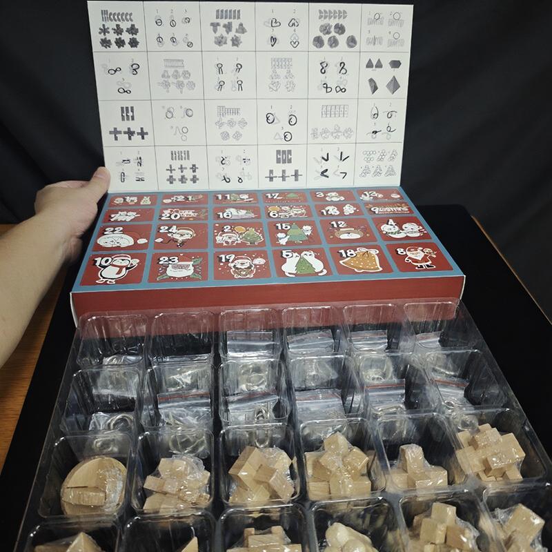 Адвент-календарь 2025 Головоломки 24 Дня Рождественский Календарь Обратного Отсчета Рождественский Адвент-Календарь Для Детей И Взрослых