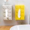 Creative Building Block Tissue Box Cover Paper Towel Holder Facial Tissue Dispenser for Livingroom Bedroom Bathroom Home Office