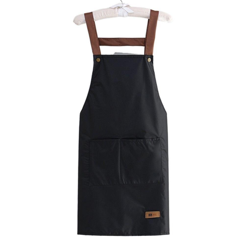 

1Pcs Oil-proof Kitchen Cooking Apron Waterproof Work Uniform for Hotel Resturant Coffee Shop black