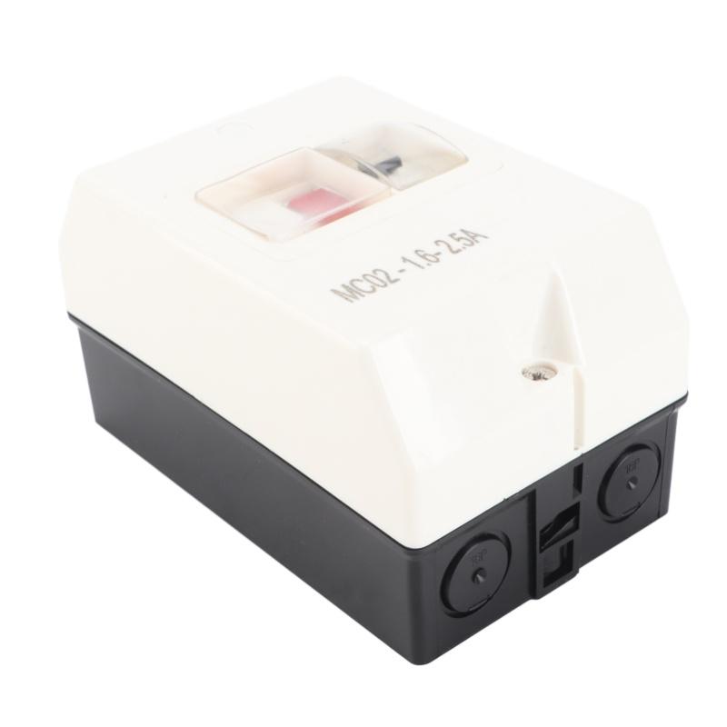 Motorschutzschalter Leistungsschalter MC02-1.6-2.5A 50/60Hz ABS Wasserdicht 220V/380V
