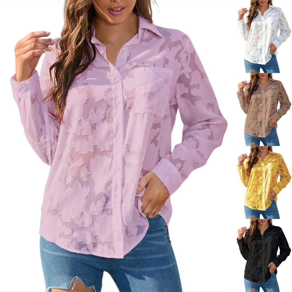 Women's Loose Casual Chiffon Shirt Top