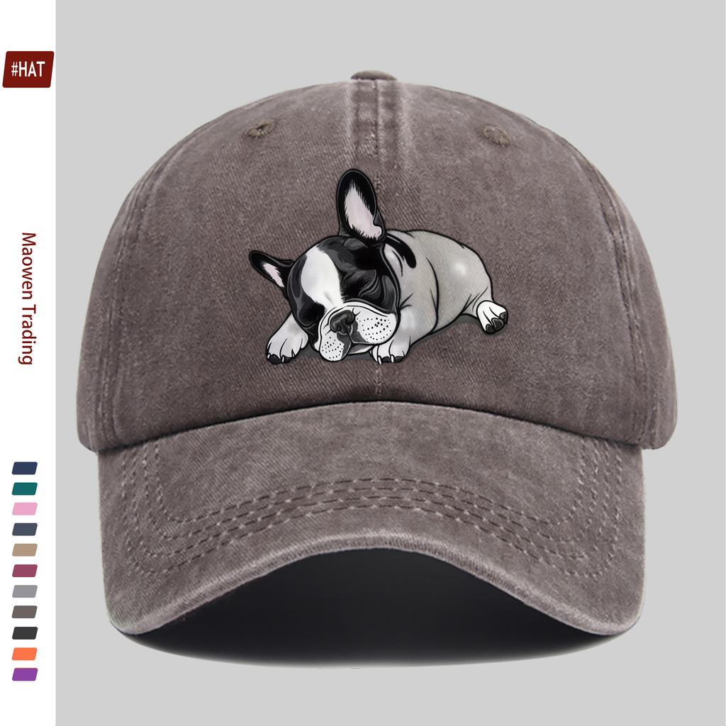 Cappellino da baseball unisex con stampa di simpatici carlini Decorazione casual per la casa Cappello da papà Cappello da camionista per il sole Fibbia lavata Copricapo regolabile