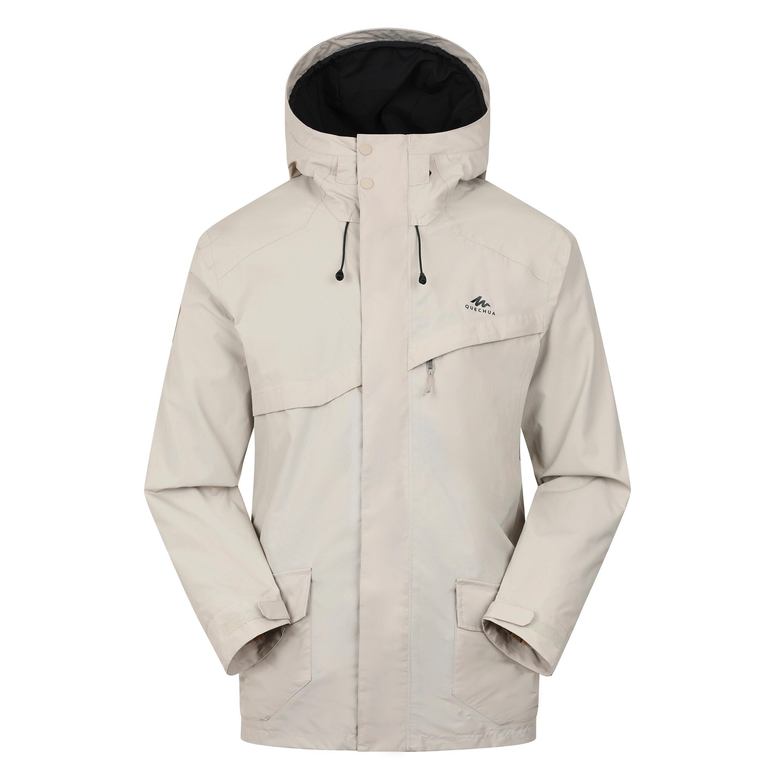 

DECATHLON NH500 QUECHUA NH500 Comfort Zipper Hooded Long Sleeve Waterproof, Windproof, Breathable, Rainproof, Other Jackets Men s Moonlight Beige M