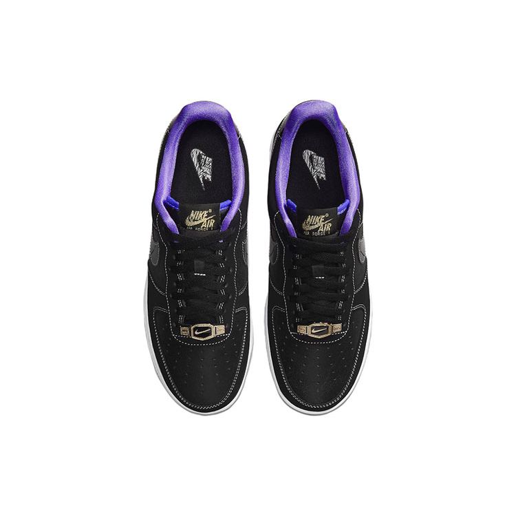 Nike Air Force 1 Low 07 LV8 EMB World Champ - Lakers Men Sneakers Black Iron-Grey White DR9866-001