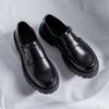 Stile inglese moda uomo festa banchetto abito scarpe da monaco in pelle morbida scarpe da guida slip-on sneakers nere con plateau zapatos mans