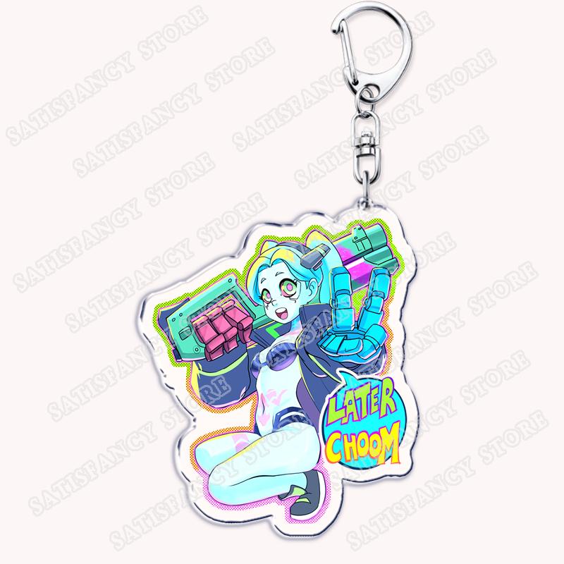 Portachiavi Anime Cyberpunk per Donne Accessori Borsa Edgerunners Rebecca Lucy Gloria Faraday Portachiavi Gioielli Fan Amici Regali